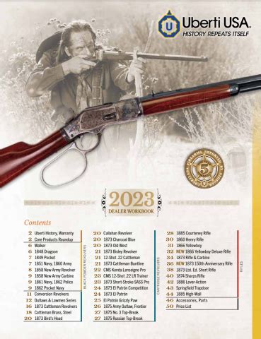 See link below. . Uberti firearms catalog 2022